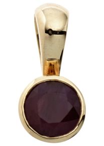 Jobo Damen Runder Anhänger, Gelbgold 333, gold, Gelbgold 333, Schmuckanhänger, rund 333 Gold mit Rubin