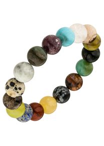 Jobo Damen Armband, Materialmix, bunt, Materialmix, Armbänder, mit bunten Edelsteinen 19 cm
