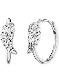 Engelsrufer Damen Paar Creolen "Flügel, ERE-LILWING-ZI-CR", Silber 925 (Sterlingsilber), silber, Silber 925 (Sterlingsilber), Ohrringe, Made in