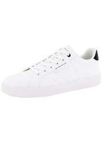 Tom Tailor Herren Sneaker, Gr. 44, weiß, Lederimitat, kontrastfarbene Details, sportlich, Schuhe, Kontrastbesatz an der Ferse, Freizeitschuh,