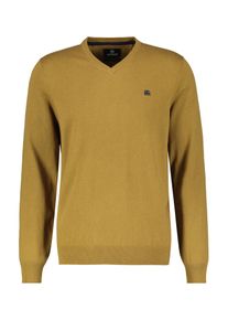 Lerros Herren Strickpullover "Lerros V-Neck Pullover mit Kaschmiranteil", braun, Gr. S, 95% Baumwolle, 5% Kaschmir, Pullover