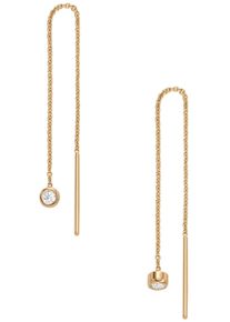 Skagen Damen Paar Ohrhänger "KARIANA GLITZ, SKJS0037710", Silber 925 (Sterlingsilber), gold, Silber 925 (Sterlingsilber), Ohrringe, mit Zirkonia