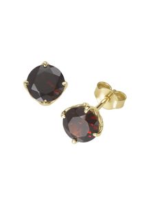 Luigi Merano Damen Paar Ohrstecker "mit Granat, Gold 585", Gelbgold 585, rot, Gelbgold 585, Ohrringe