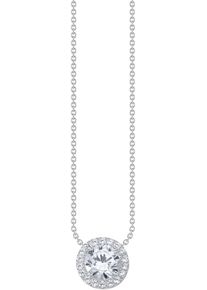 Thomas Sabo Damen Kette mit Anhänger "Schmuck Silber 925 Halskette mit Halo-Anhänger, KE2279-051-14-L45V", 45, Silber 925 (Sterlingsilber), L: 45cm