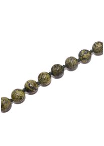Firetti Damen Collier "Schmuck Geschenk Halsschmuck Halskette Farbstein Edelstein Serpentin", Messing-Nylon, L: 47cm, gold, Messing, Nylon,