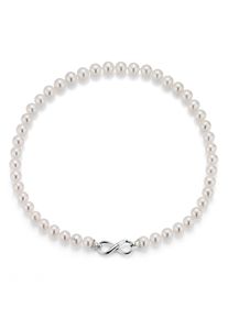 ADRIANA Damen Perlenkette "Bellagio - Infinity/Unendlichkeitsschleife, B4-S, B4-W-7", Silber 925 (Sterlingsilber)-Perlen, L: 45cm, bunt, Silber 925