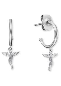 Engelsrufer Damen Paar Creolen "Engel, ERE-LILANGEL-G-CR, ERE-LILANGEL-R-CR", Silber 925 (Sterlingsilber), silber, Silber 925 (Sterlingsilber),