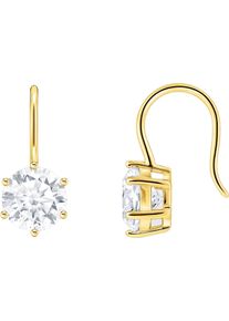 Thomas Sabo Damen Paar Ohrhänger "mit großem Zirkoniastein, H2287-051-14, H2287-051-9, H2287-414-14", Silber 925 (Sterlingsilber), gold, Silber 925