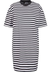 Urban Classics Damen Shirtkleid "Urban Classics Damen Ladies Oversized Striped Tee Dress", weiß, klassisch, Gr. S, 100% Baumwolle, Kleider