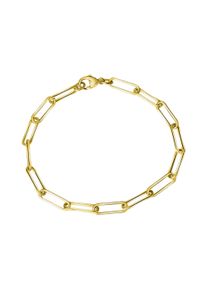 Vivance Damen Armband "925/- Sterlingsilber Gliederarmband glanz vergoldet 21 cm", 21cm, Silber 925 (Sterlingsilber), gelb, Silber 925