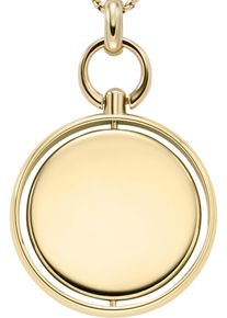 Fossil Damen Kette mit Anhänger "Schmuck Geschenk Edelstahl Halskette Heritage Legacy Charm, JF04779710", Edelstahl, L: 86cm B: 1,2mm, gold,