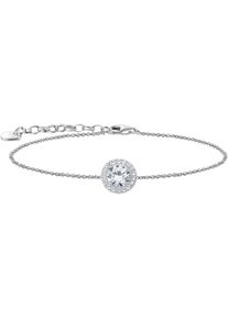 Thomas Sabo Damen Armband "Schmuck Silber 925 Armkettchen mit Halo-Anhänger, A2166-051-14-L19V", 19, Silber 925 (Sterlingsilber), silber, Silber 925