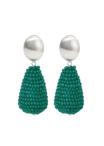 FILIPPA FIRENZE Damen Paar Ohrclips "Milanese", Edelstahl-Glas, bunt, Edelstahl, Glas, Ohrringe, mit funkelnden Kristallen in Tropfenform