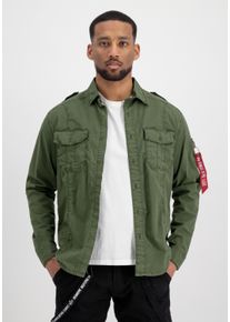 Herren T-Shirt "Alpha Industries Men - Shirts Basic Shirt Slim", grün, Gr. S, Alpha Industries, Obermaterial: 96% Baumwolle, 4% Elastan, Shirts