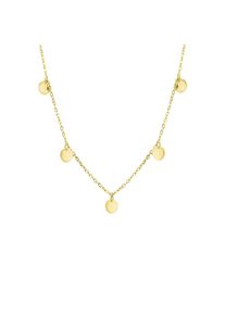 Vivance Damen Collierkettchen "925-Sterling Silber vergoldet", 42cm, Silber 925 (Sterlingsilber), L: 45cm, gelb, Silber 925 (Sterlingsilber),