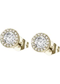 Firetti Damen Paar Ohrstecker "Schmuck Geschenk Gold 585 Ohrschmuck Ohrringe Solitär", Gelbgold 585, gold, Gelbgold 585, Ohrringe, mit Zirkonia