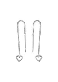 Vivance Damen Paar Ohrhänger "925-Sterling Silber rhodiniert", ONE-SIZE, Silber 925 (Sterlingsilber), weiß, Silber 925 (Sterlingsilber), Ohrringe