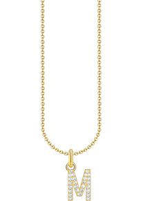 Thomas Sabo Damen Kette mit Anhänger "Buchstabe, KE2240 - KE2265-051-14-L45V, KE2240 - KE2265-414-14-L45V", 45, M, Silber 925 (Sterlingsilber), gold,