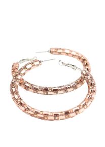 Damen Creolen-Set "Paris", rosa, Collezione Alessandro, Glas, Ohrringe