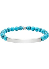 Damen Armband "Schmuck Geschenk flexibles Armband", Edelstahl, blau, ANISTON JEWELRY & WATCHES, Edelstahl, Armbänder, mit Aventurin oder Türkis-Imitat