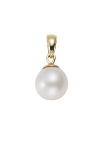 Vivance Damen Ketten-Anhänger "585/- Gelbgold Süßwasserzuchtperle 7-7,5mm", ONE-SIZE, Gold, 0,3 g, gelb, Gold, Schmuckanhänger