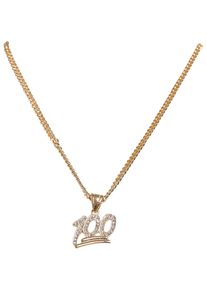 Urban Classics Damen Edelstahlkette "Urban Classics Unisex One Hundred Diamond Necklace", one size, gold, Halsketten