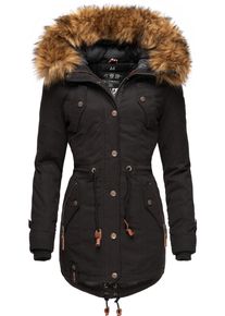Marikoo Damen Wintermantel "La Viva Prc", schwarz, casual, Gr. M, Oberstoff: 100% Baumwolle, Futter: 100% Polyester, Wattierung: 100% Polyester,