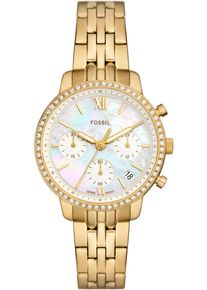Fossil Damen Chronograph "NEUTRA", gold, Armbanduhren, Quarzuhr, Armbanduhr, Damenuhr, Edelstahlarmband, analog, Tag