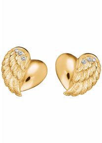 Engelsrufer Damen Paar Ohrstecker "Little magic, HERZFLÜGEL, ERE-LILHEARTWING", Silber 925 (Sterlingsilber), gold, Silber 925 (Sterlingsilber),