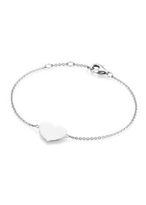 Smart Jewel Damen Armband "Herz als Zwischenteil, Silber 925", 19cm, Silber 925 (Sterlingsilber), silber, Silber 925 (Sterlingsilber), Armbänder