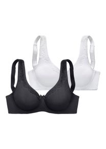 Nuance Große Größen Minimizer-BH Gr. 105C weiß/schwarz für Damen