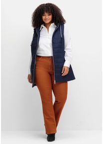 Große Größen Bootcut-Jeans mit Push-up-Effekt Gr. 46 braun von sheego für Damen