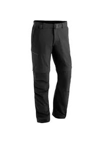 Funktionshose Maier Sports "Tajo 2" Gr. 31, Kurzgrößen, schwarz Herren Hosen Wanderhose, zipp-off Outdoor-Hose, 4 Taschen, Regular Fit