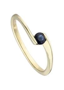 Goldring Jobo "Ring mit Safir" Fingerringe Gr. 56, Gelbgold 333, blau (blau + blau) Damen 333 Gold