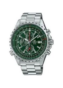 Chronograph Casio EDIFICE "EF-527D-3AVUEF" Armbanduhren silberfarben (edelstahlfarben) Herren Quarzuhr, Armbanduhr, Herrenuhr, Stoppfunktion, bis 10 bar wasserdicht