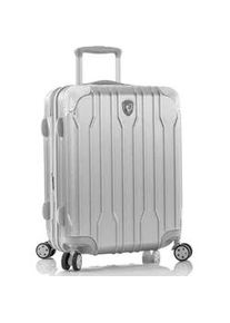 Hartschalen-Trolley Heys "Xtrak, 53 cm" Gr. B/H/T: 39cm x 53cm x 23cm 42 l, silberfarben (silber) Koffer Reisegepäck Handgepäck-Koffer TSA Schloss Volumenerweiterung