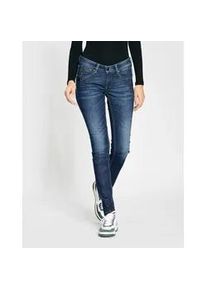 Skinny-fit-Jeans Gang "94NIKITA" Gr. 28 (36), N-Gr, blau (blue dark wash) Damen Jeans mit Zipper-Detail an der Coinpocket