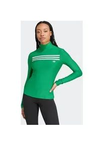 Langarmshirt Adidas ORIGINALS "LS 3S TEE" Gr. L, grün (green) Damen Shirts