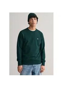 Sweatshirt Gant "REG SHIELD C-NECK SWEAT" Gr. M, grün (tartan grün) Herren Sweatshirts mit Logostickerei auf der Brust