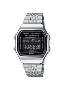 Smartwatch CASIO VINTAGE Smartwatches silberfarben (edelstahlfarben) Armbanduhr, Herrenuhr, Damenuhr, Bluetooth,Stoppfunktion,Schrittzähler