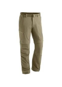 Funktionshose Maier Sports "Tajo 2" Gr. 28, Kurzgrößen, beige (dunkelbeige) Herren Hosen Wanderhose, zipp-off Outdoor-Hose, 4 Taschen, Regular Fit