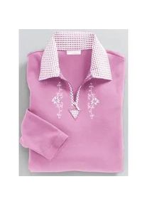 Classic Dog Trachtenshirt CLASSIC "Poloshirt" Gr. 48, rosa (rosé) Damen Shirts