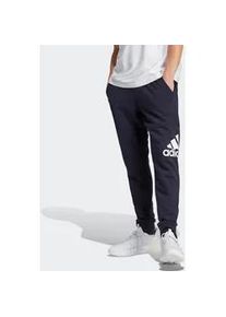 Sporthose Adidas SPORTSWEAR "ESSENTIALS FRENCH TERRY TAPERED CUFF LOGO HOSE" Gr. L, N-Gr, blau (legend ink) Herren Hosen