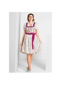 Dirndl sheego "Große Größen" Gr. 48, Normalgrößen, pink Damen Kleider mit Schürze und Bluse 3tlg.