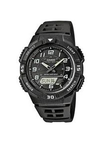 Chronograph Casio TIMELESS COLLECTION "AQ-S800W-1BVEF" Armbanduhren schwarz Herren Solaruhr, Quarzuhr, Armbanduhr, Herrenuhr, digital, Stoppfunktion