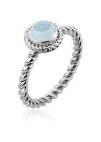 Fingerring NENALINA "Aquamarin Geburtsstein März Trend Edel 925 Silber" Fingerringe Gr. 56mm, mit Steinen, Silber 925 (Sterlingsilber), 2mm, blau (hellblau, hellblau) Damen