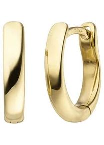 Paar Creolen Jobo Ohrringe Gr. Gelbgold 750, gelb (gelbgold 750) Damen oval 750 Gold