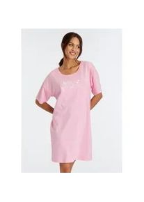 Sleepshirt Vivance DREAMS Gr. 32/34, N-Gr, pink (fuchsia) Damen Kleider mit Frontdruck