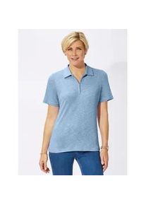 Poloshirt Casual Looks "Shirt" Gr. 50, blau (bleu-meliert) Damen Shirts