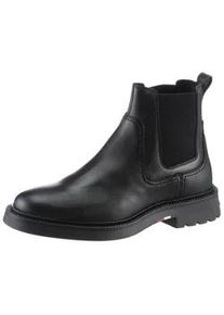 Chelseaboots Tommy Hilfiger "HILFIGER COMFORT LWT LTH CHELSEA" Gr. 43, schwarz Herren Schuhe Blockabsatz, Businessschuh, Stiefelette, Schlupfschuh mit Ziernähten